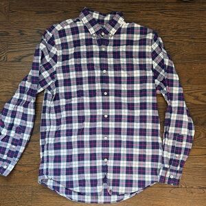 Vineyard Vines Men's Plaid Shirt - Blue, Pink, and White